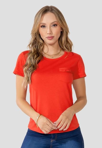 Camiseta Mujer Rojo Mp 100209