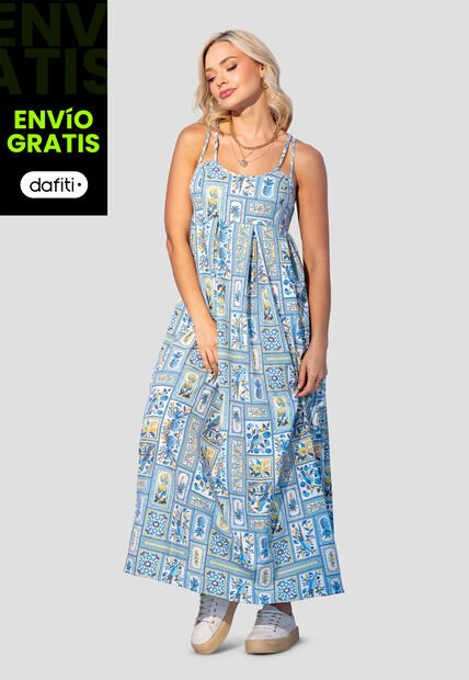 Vestido Mujer Estampado Mp 107975