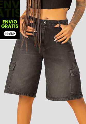 Bermuda Mujer Negro Mp 107822 MP