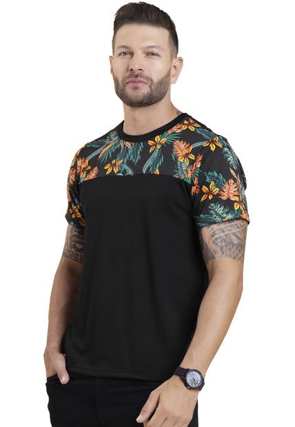 Camiseta Hombre Negro Mp 4051
