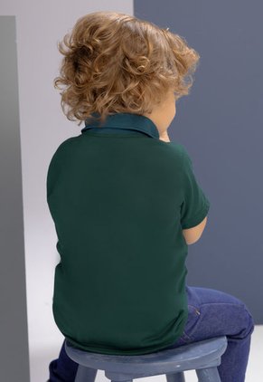 Polo Infantil Masculino Verde Botella Mp 100700