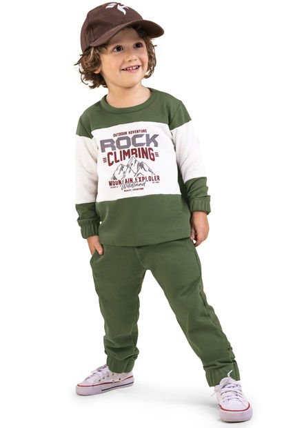 Conjunto Infantil Niño Verde Mp 6174