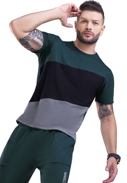 Camiseta Hombre Verde Mp 6069
