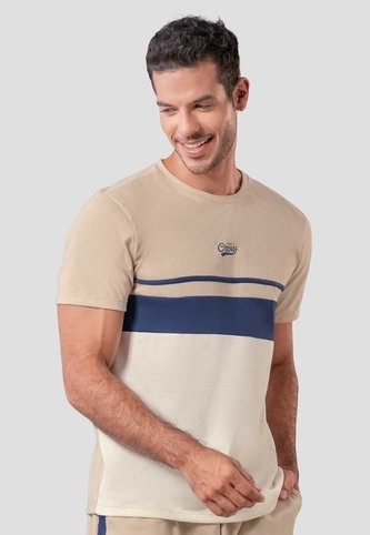 Camiseta Hombre Latte-Azul Mp 114234 MP