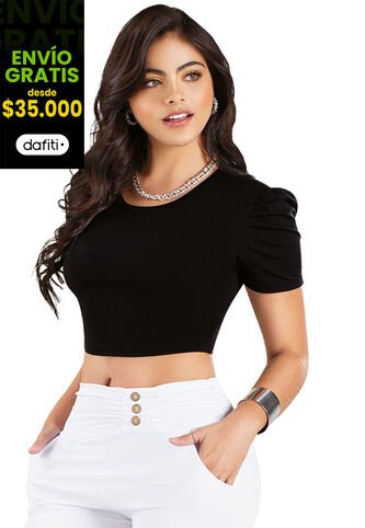 Crop Top Adulto Negro Mp 96189 MP
