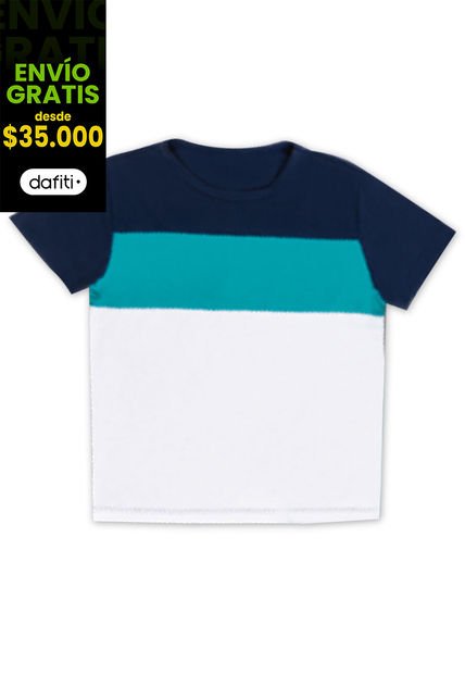 Camiseta Infantil Masculino Azul Mp 7828