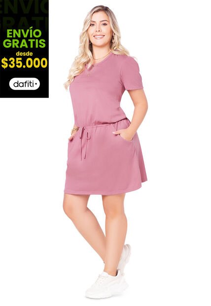 Vestido Corto Adulto Palo De Rosa Oscuro Mp 93525