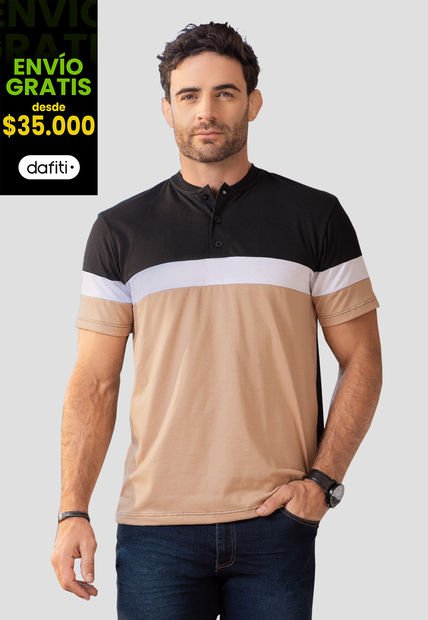 Polo Hombre Negro Mp 100468
