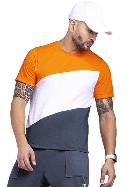 Camiseta Hombre Naranja Mp 6069