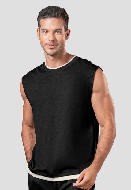 Camisilla Hombre Negro Mp 114490