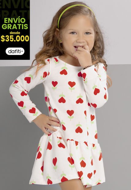 Vestido Infantil Femenino Estampado Mp 100714