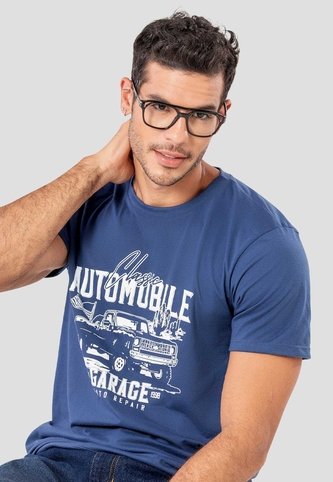 Camiseta Hombre Azul Profundo Mp 114488 MP