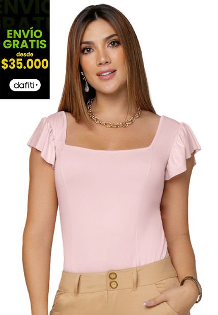 Camiseta Mujer Rosa Mp 7235