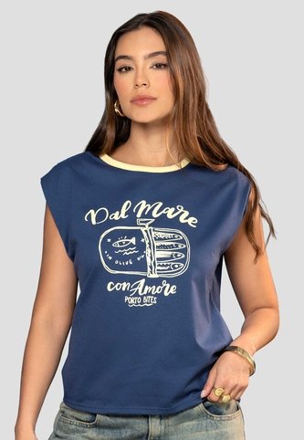 Camiseta Mujer Azul Profundo Mp 114477 MP