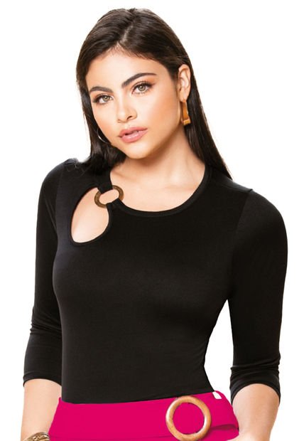 Camiseta Mujer Negro Mp 34470