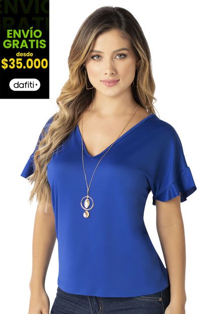 Camiseta Mujer Azul Mp 8357