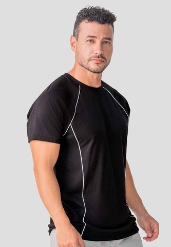 Camiseta Hombre Negro Mp 114573 MP