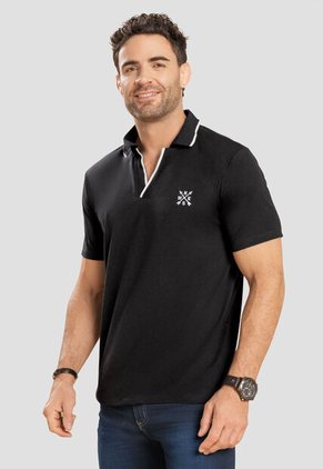 Polo Hombre Negro Mp 87630