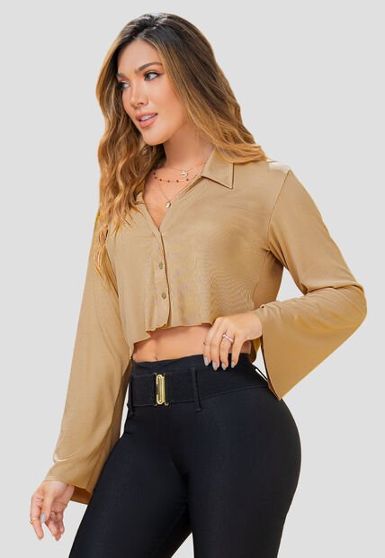 Camisa Mujer Caramelo Mp 102974