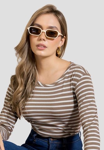 Camibuzo Mujer Café-Blanco Mp 106619 MP