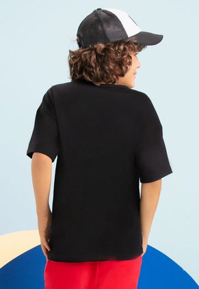 Camiseta Infantil Masculino Negro Mp 102777