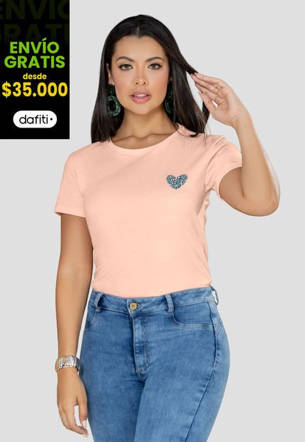 Camiseta Mujer Palo De Rosa Mp 100749