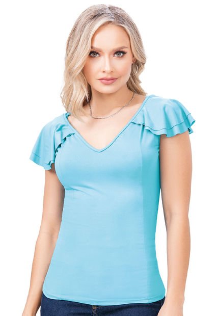 Camiseta Mujer Azul Mp 34463