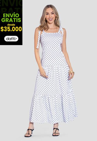 Vestido Largo Mujer Estampado Mp 113627 MP