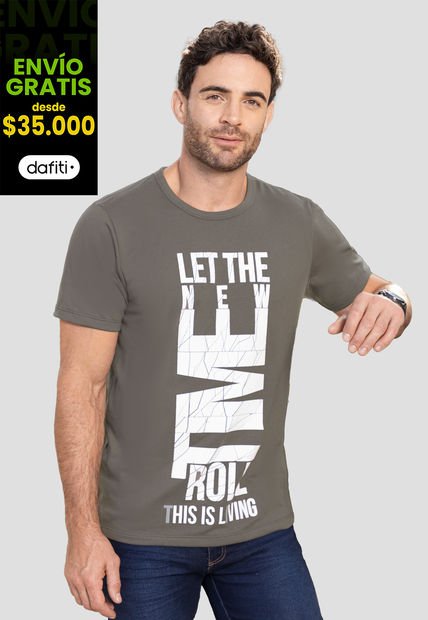 Camiseta Hombre Taupe Mp 102009