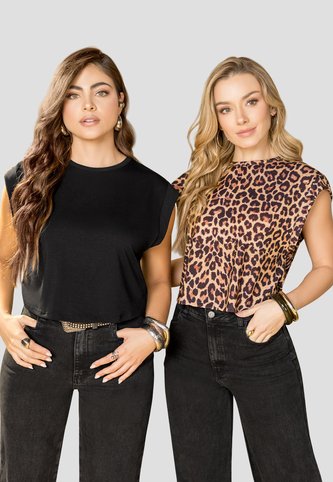 Blusa Paq X2 Mujer Bicolor Mp 113824 MP