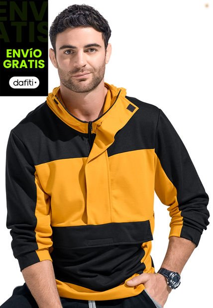 Hoodie Hombre Amarillo Mp 86861