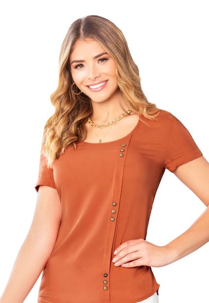 Blusa Mujer Ladrillo Mp 83157