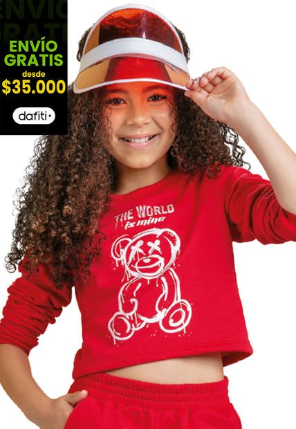 Buzo Niñas Infantil Rojo Mp 9928