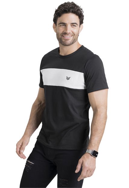 Camiseta Hombre Negro Mp 3776