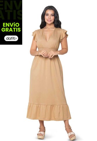 Vestido Largo Mujer Beige Mp 869 MP