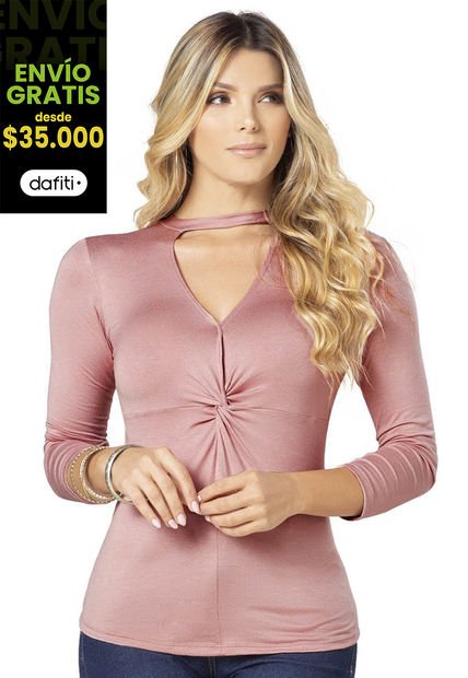 Camibuzo Mujer Palo De Rosa Oscuro Mp 86105