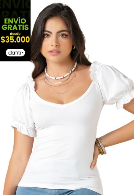 Camiseta Mujer Blanco Mp 32933