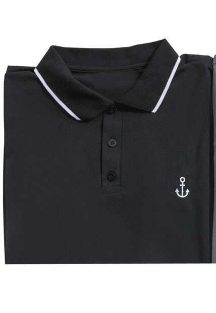 Polo Hombre Negro Mp 102477