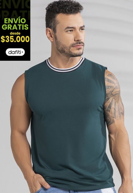 Camisilla Hombre Verde Mp 101775