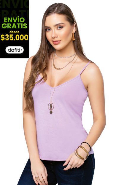 Camiseta Mujer Lila Mp 9395