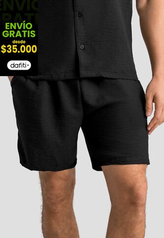 Bermuda Hombre Negro Mp 113055 MP