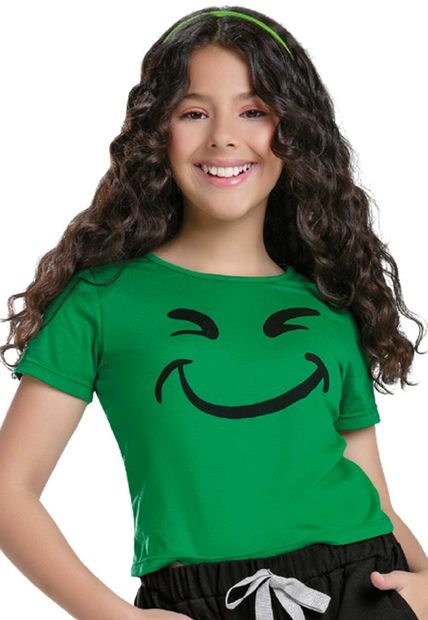 Camiseta Infantil Femenino Verde Mp 88958