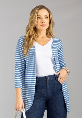 Cardigan Mujer Azul-Blanco Mp 113211 MP