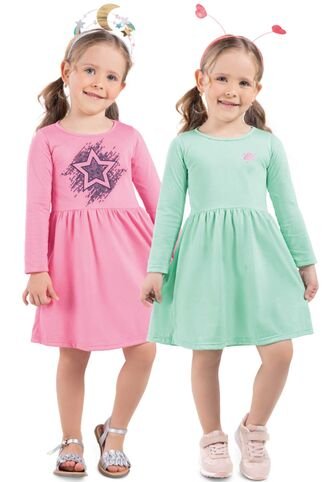 Vestido Paq X2 Infantil Femenino Multicolor Mp 92406 MP