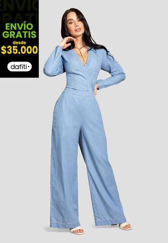 Enterizo Largo Mujer Azul Claro Mp 112684 MP