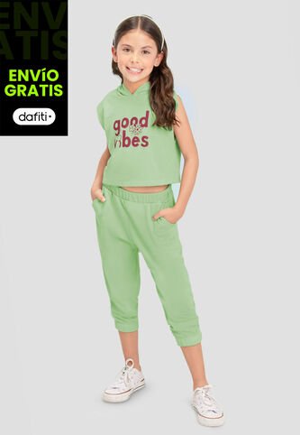 Conjunto Infantil Femenino Verde Mp 104087 MP