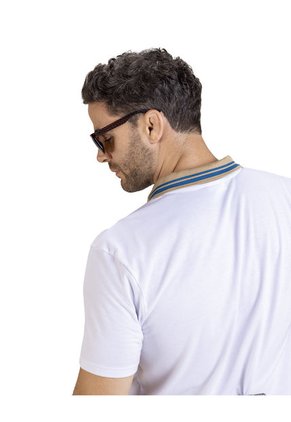 Polo Hombre Blanco Mp 4683