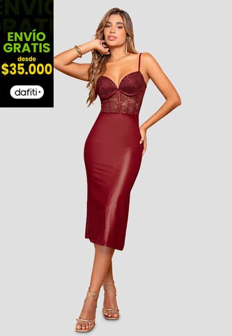 Vestido Largo Mujer Merlot Mp 112526 MP