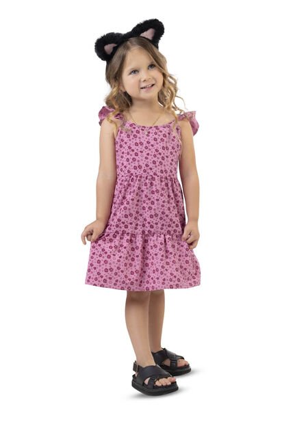 Vestido Infantil Rosa Mp 3494