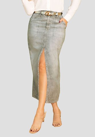 Falda Larga Mujer Verde Mp 107892 MP